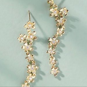 Anthropologie Climbing Flower Earrings